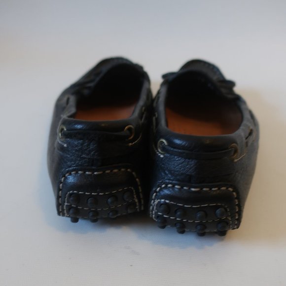 Womens L'Artigiano Sorrentino Black Leather Flat Driving Shoes 39D US/9D* - Picture 7 of 11